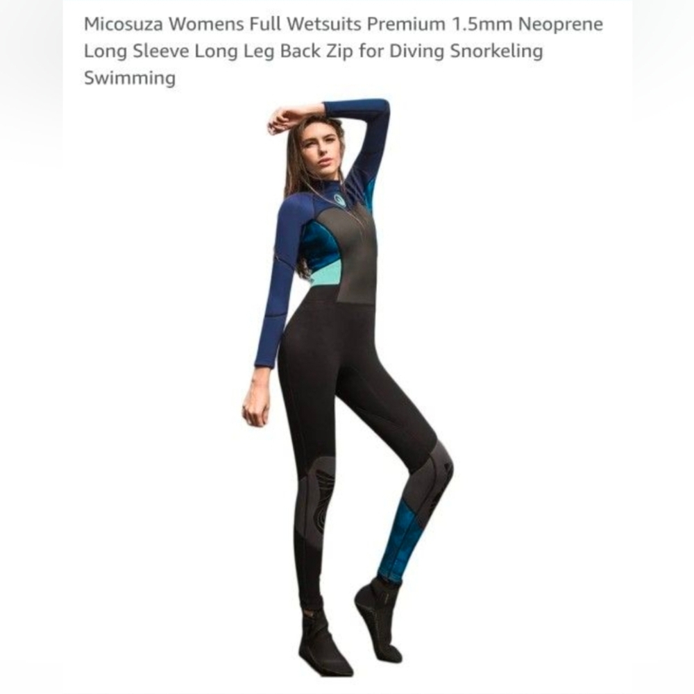 Women's Full Wetsuit - Black and Blue